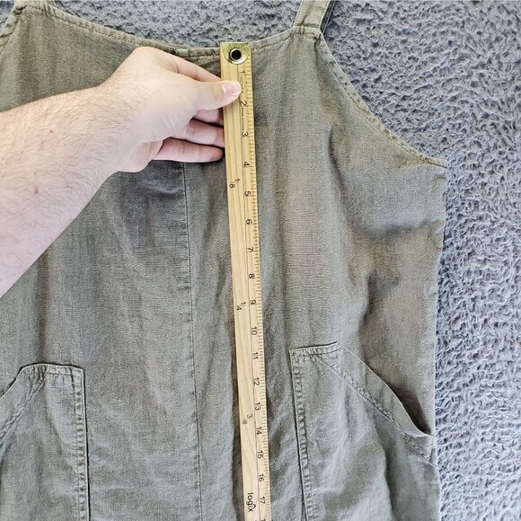 Universal Thread Jumpsuit Womens Medium Green Utility Pockets Linen Blend - Picture 4 of 9
